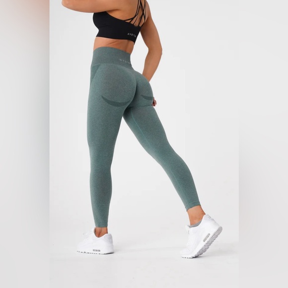 Forest Green Contour Seamless Leggings Size M - Picture 1 of 4